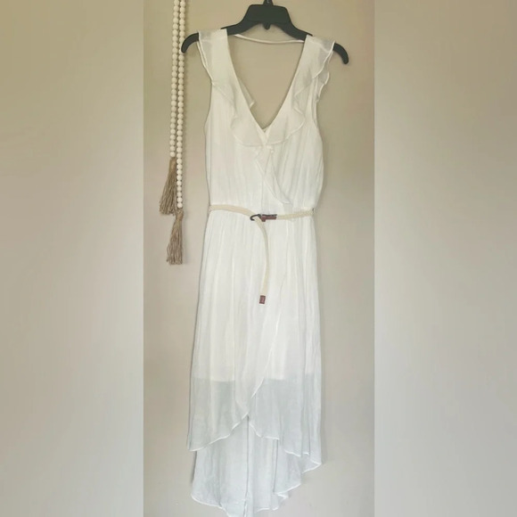 IZ Byer Belted High-Low Gauze Maxi Dress Size LARGE. NWT  beachy gauzy summer - Picture 2 of 2